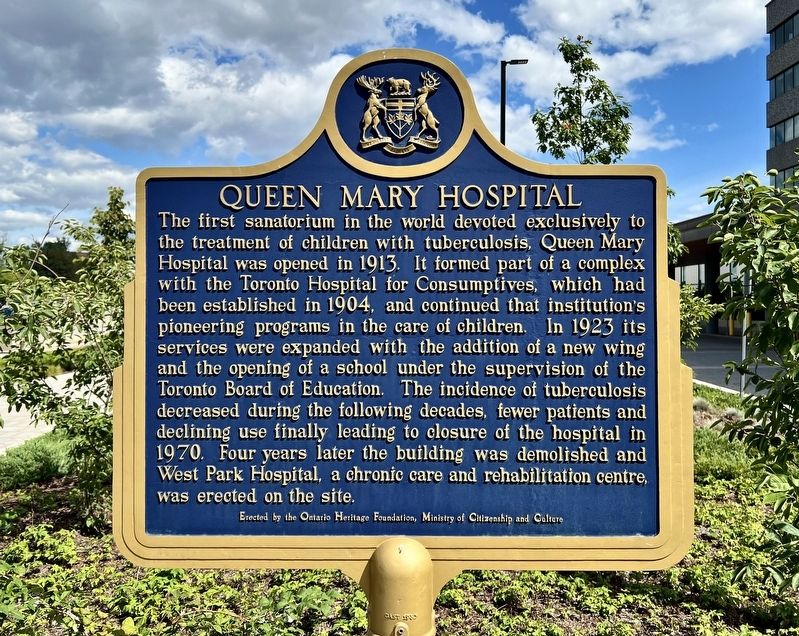 Queen Mary Hospital Marker. Click for full size. Queen Mary Hospital Marker image. Click for full size.