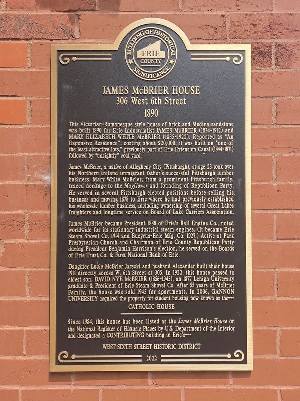 James McBrier House Marker. Click for full size. James McBrier House Marker image. Click for full size.