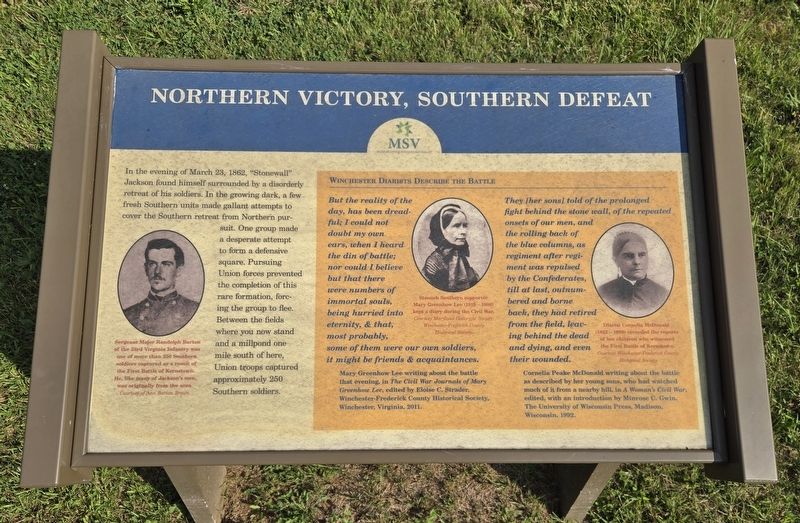Northern Victory, Southern Defeat Marker. Click for full size. Northern Victory, Southern Defeat Marker image. Click for full size.