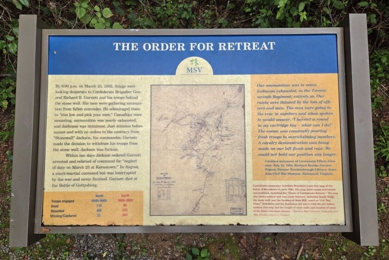 The Order For Retreat Marker. Click for full size. The Order For Retreat Marker image. Click for full size.