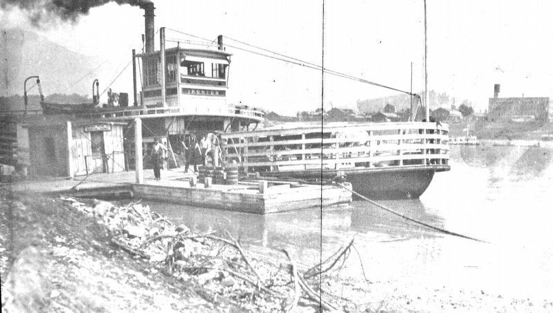 Marker detail: Ferry on the Ohio River, undated. Click for full size. Marker detail: Ferry on the Ohio River, undated image. Click for full size.