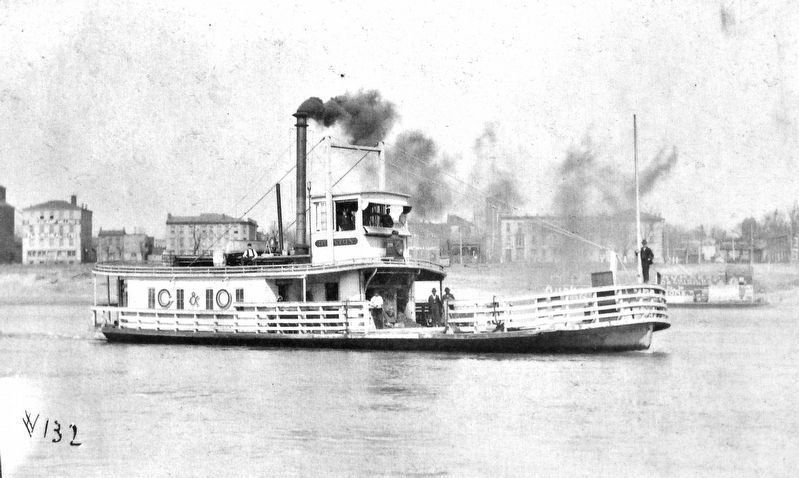 Marker detail: Ferry operated by the C&O Railroad, 1898. Click for full size. Marker detail: Ferry operated by the C&O Railroad, 1898 image. Click for full size.