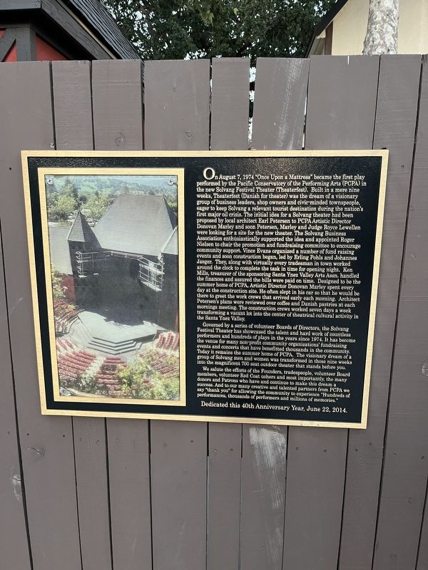 Solvang Theater Festival Marker. Click for full size. Solvang Theater Festival Marker image. Click for full size.