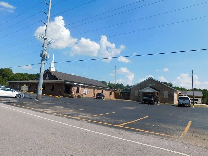 Lone Cedar Church of Christ & Marker. Click for full size. Lone Cedar Church of Christ & Marker image. Click for full size.