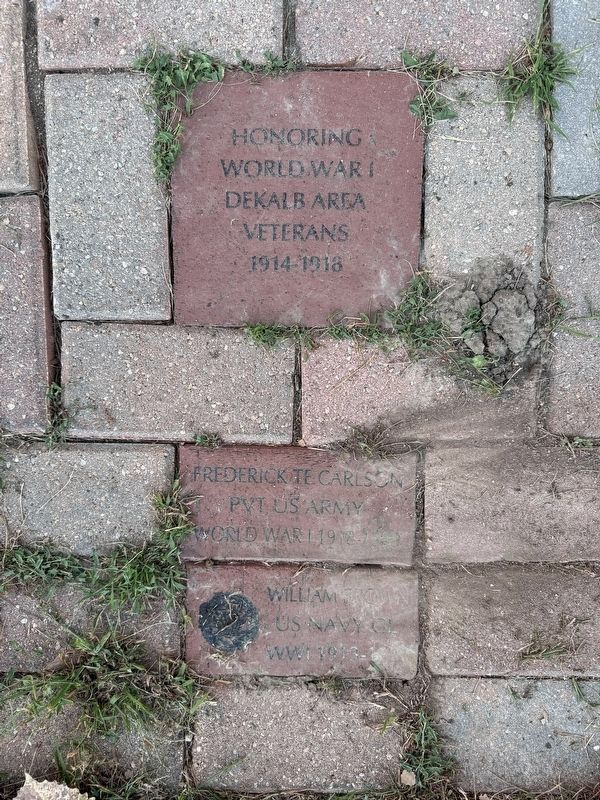 Honoring World War I DeKalb Area Veterans Bricks. Click for full size. Honoring World War I DeKalb Area Veterans Bricks image. Click for full size.