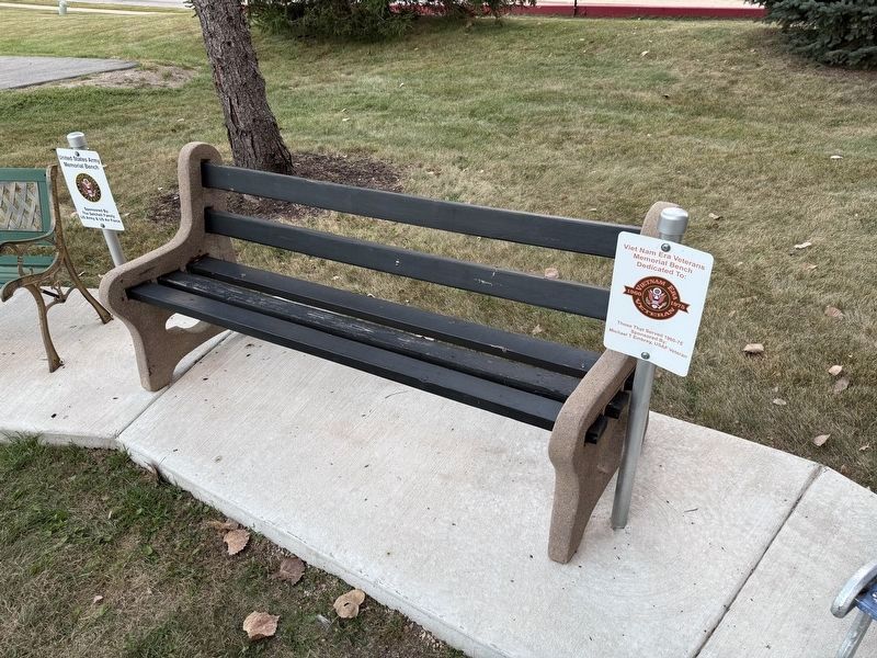 Viet Nam Era Veterans Memorial Bench. Click for full size. Viet Nam Era Veterans Memorial Bench image. Click for full size.