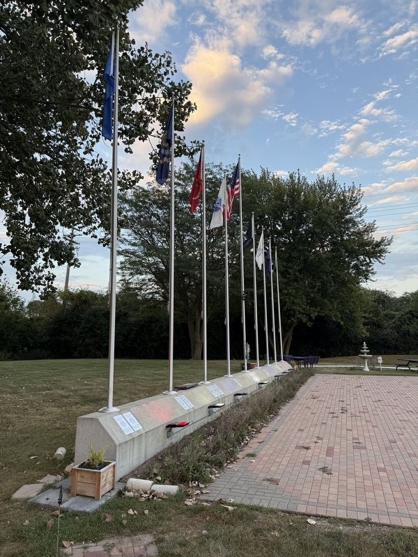 DeKalb Veterans Flags Memorial. Click for full size. DeKalb Veterans Flags Memorial image. Click for full size.