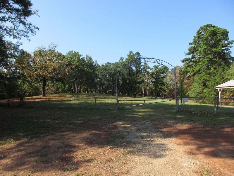 Frontier Red Hill Cemetery and marker. Click for full size. Frontier Red Hill Cemetery and marker image. Click for full size.
