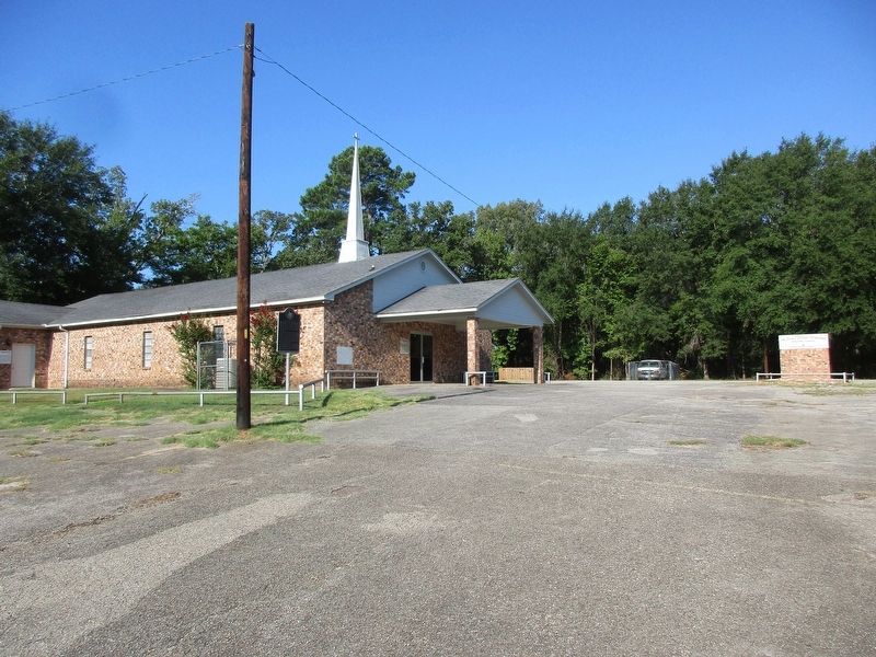 Mt. Zion C. M. E. Church and marker. Click for full size. Mt. Zion C. M. E. Church and marker image. Click for full size.