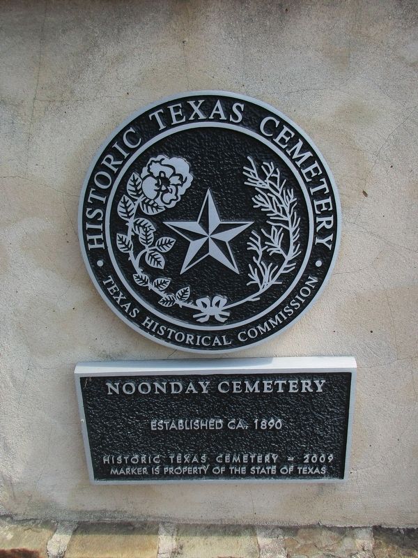 Noonday Cemetery Marker. Click for full size. Noonday Cemetery Marker image. Click for full size.