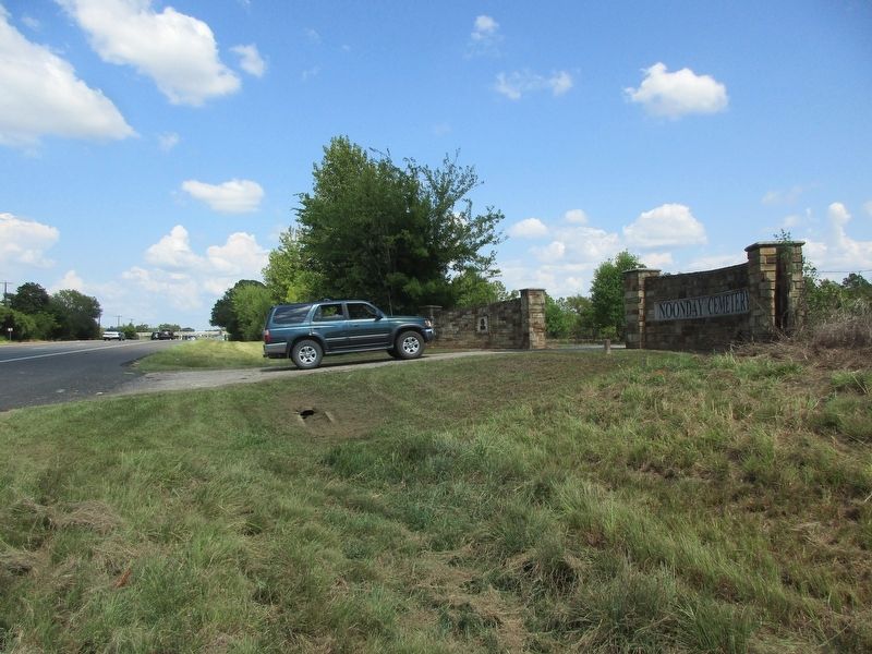 Noonday Cemetery Marker. Click for full size. Noonday Cemetery Marker image. Click for full size.