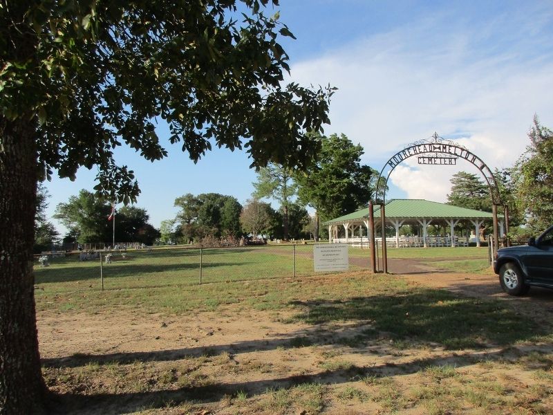 Moorehead-Melton Cemetery and marker. Click for full size. Moorehead-Melton Cemetery and marker image. Click for full size.