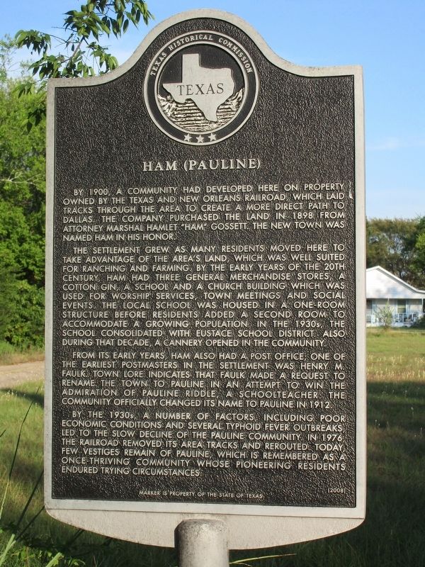 Ham (Pauline) Marker. Click for full size. Ham (Pauline) Marker image. Click for full size.