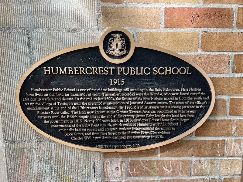 Humbercrest Public School Marker image. Click for full size.