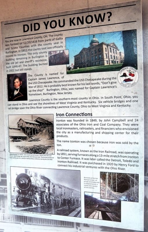 Did You Know? Marker. Click for full size. Did You Know? Marker image. Click for full size.