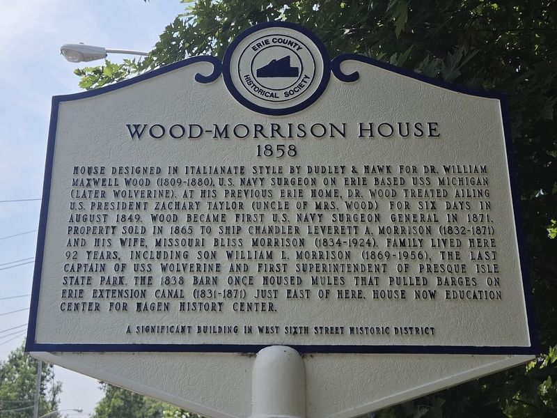 Wood-Morrison House Marker. Click for full size. Wood-Morrison House Marker image. Click for full size.