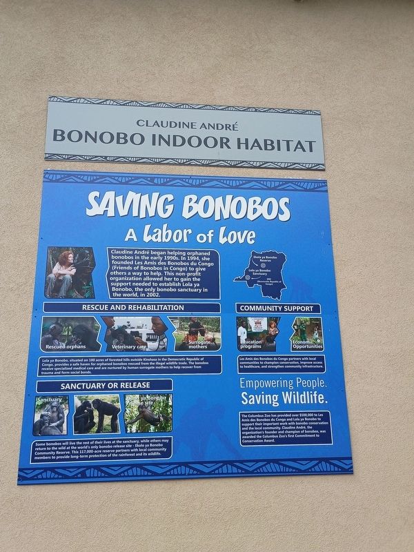 Saving Bonobos Marker. Click for full size. Saving Bonobos Marker image. Click for full size.