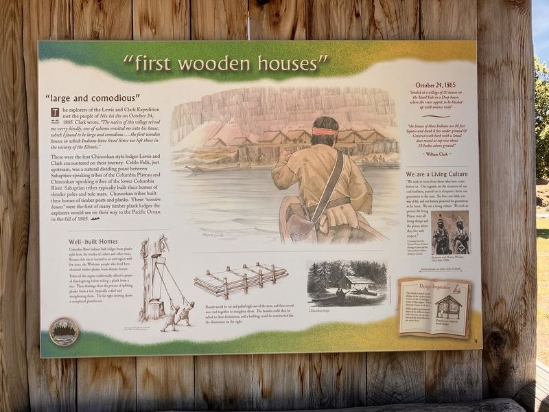 "first wooden houses" Marker. Click for full size. "first wooden houses" Marker image. Click for full size.