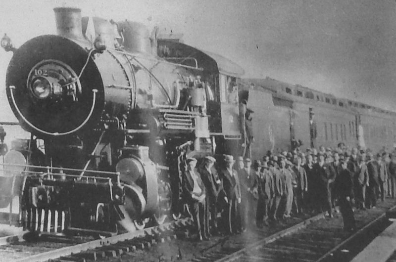 Marker detail: Detroit, Toledo and Ironton train ca. 1926. Click for full size. Marker detail: Detroit, Toledo and Ironton train ca. 1926 image. Click for full size.