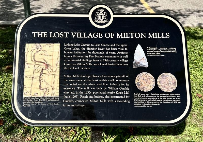 The Lost Village of Milton Mills Marker (left panel). Click for full size. The Lost Village of Milton Mills Marker (left panel) image. Click for full size.