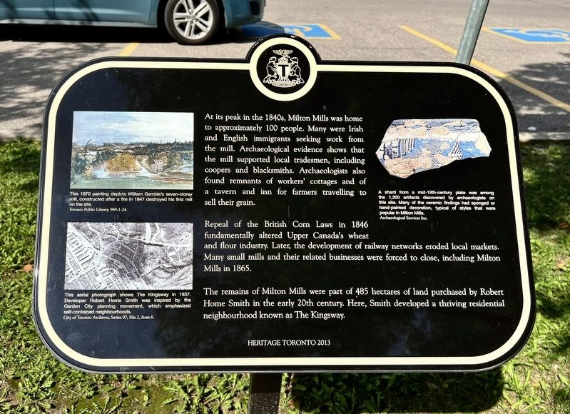 The Lost Village of Milton Mills Marker (right panel). Click for full size. The Lost Village of Milton Mills Marker (right panel) image. Click for full size.