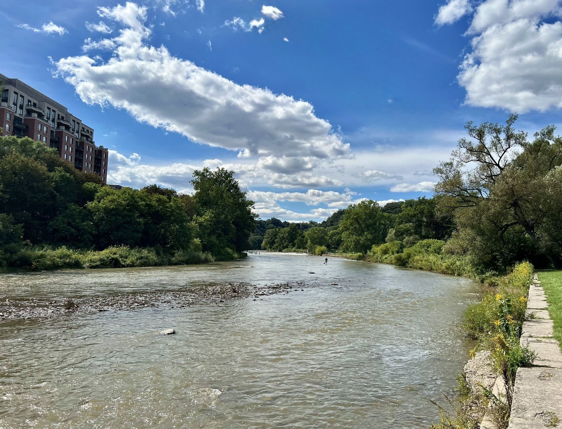 The Humber River near the location of the King�s Mill in 2026 image. Click for full size.