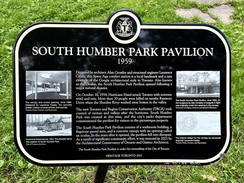 South Humber Park Pavilion Marker image. Click for full size.