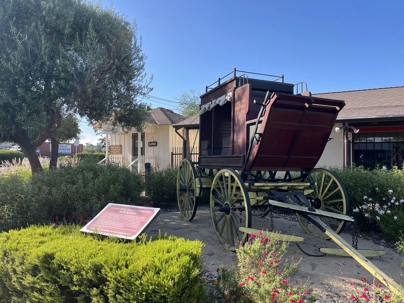 Coast Line Stage Company Mud Wagon Marker image. Click for full size.