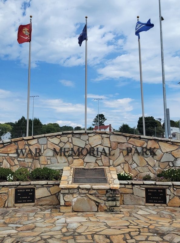 War Memorial Park Marker. Click for full size. War Memorial Park Marker image. Click for full size.