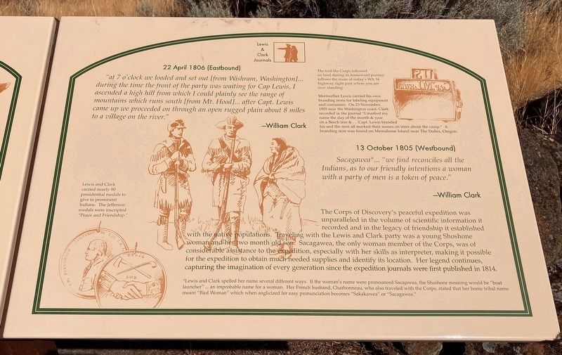 Lewis & Clark Journals Marker, Panel 3. Click for full size. Lewis & Clark Journals Marker, Panel 3 image. Click for full size.