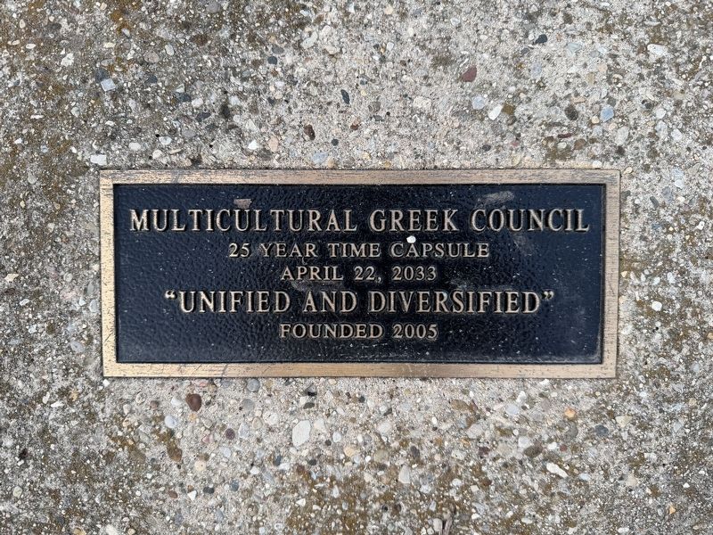“Unified and Diversified” Time Capsule Marker. Click for full size. “Unified and Diversified” Time Capsule Marker image. Click for full size.