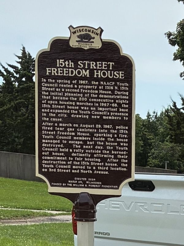 15th Street Freedom House Marker. Click for full size. 15th Street Freedom House Marker image. Click for full size.