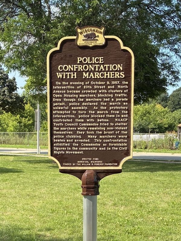 Police Confrontation with Marchers Marker. Click for full size. Police Confrontation with Marchers Marker image. Click for full size.