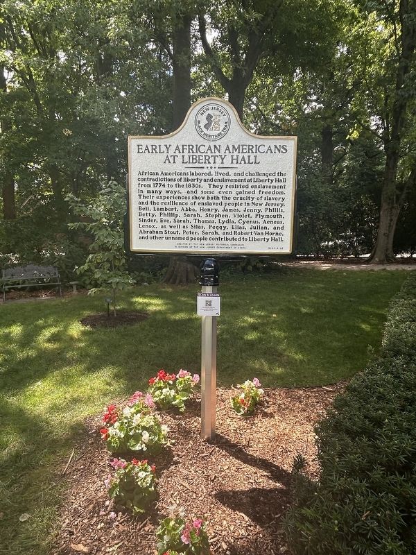 Early African Americans at Liberty Hall Marker. Click for full size. Early African Americans at Liberty Hall Marker image. Click for full size.
