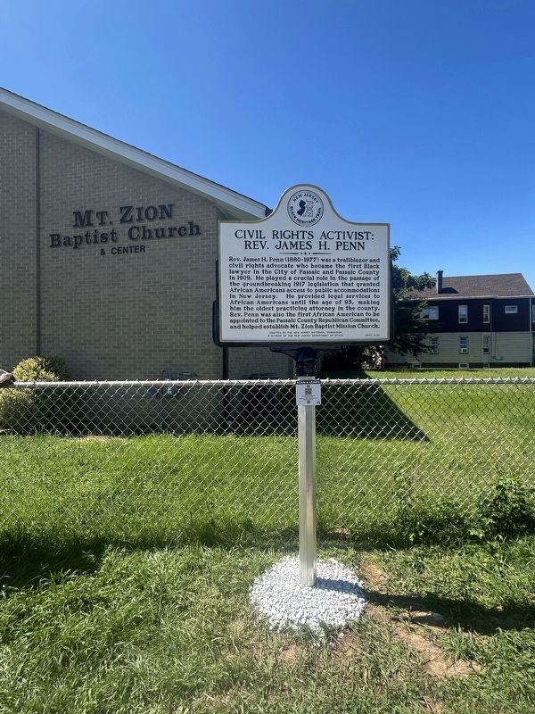 Civil Rights Activist: Rev. James H. Penn Marker. Click for full size. Civil Rights Activist: Rev. James H. Penn Marker image. Click for full size.