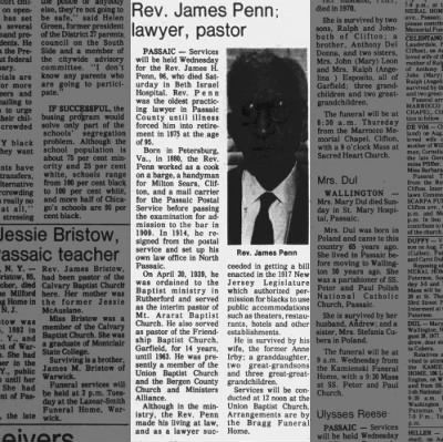 Obituary for James H. Penn.. Click for full size. Obituary for James H. Penn. image. Click for full size.