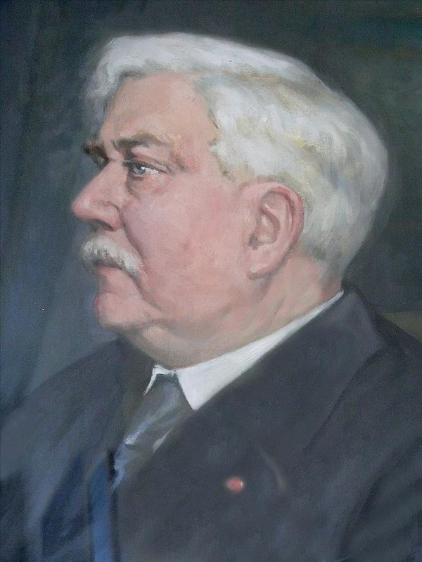 Portrait of Samuel Hill by Yvonne Thivet, Maryhill, ca. 1926 image. Click for full size.