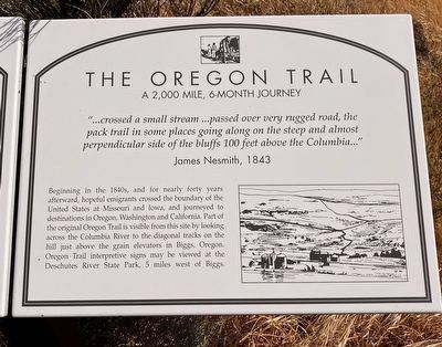 The Oregon Trail Marker. Click for full size. The Oregon Trail Marker image. Click for full size.