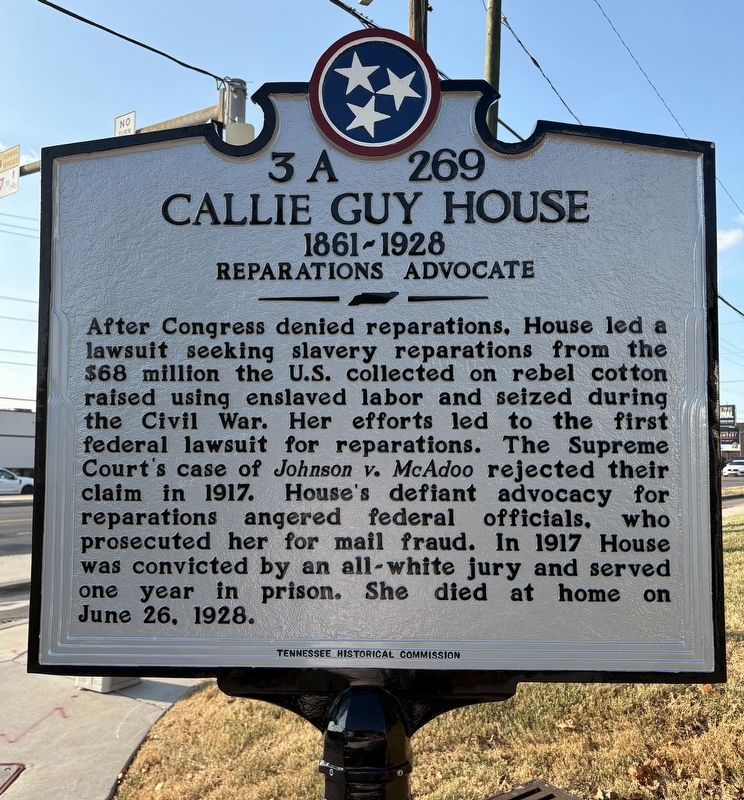 Callie Guy House Marker image. Click for full size.