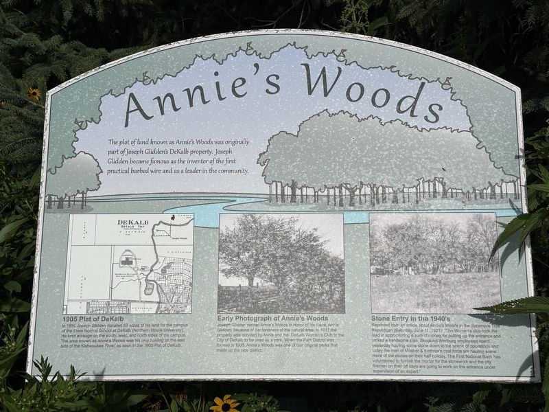 Annie’s Woods Marker. Click for full size. Annie’s Woods Marker image. Click for full size.