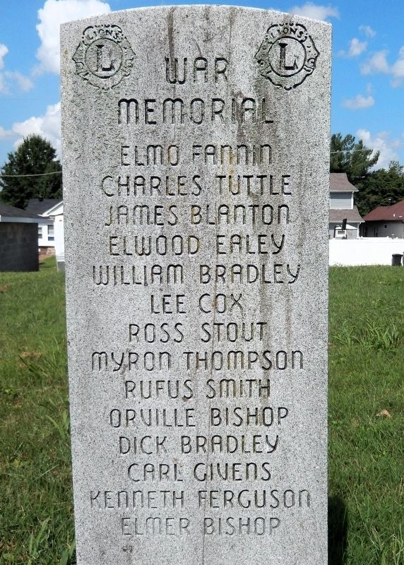 War Memorial. Click for full size. War Memorial image. Click for full size.