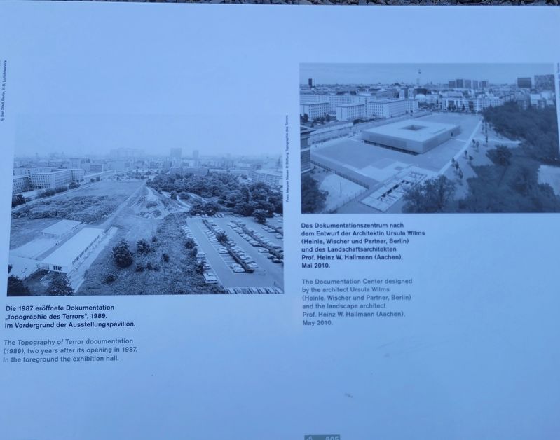 Topographie des Terrors / Topography of Terror Marker. Click for full size. Topographie des Terrors / Topography of Terror Marker image. Click for full size.