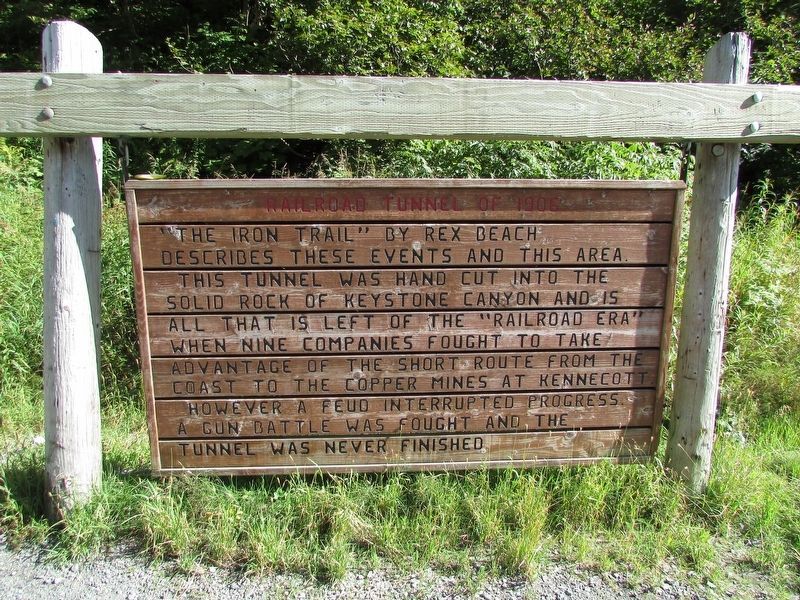 Old Railroad Tunnel Marker. Click for full size. Old Railroad Tunnel Marker image. Click for full size.