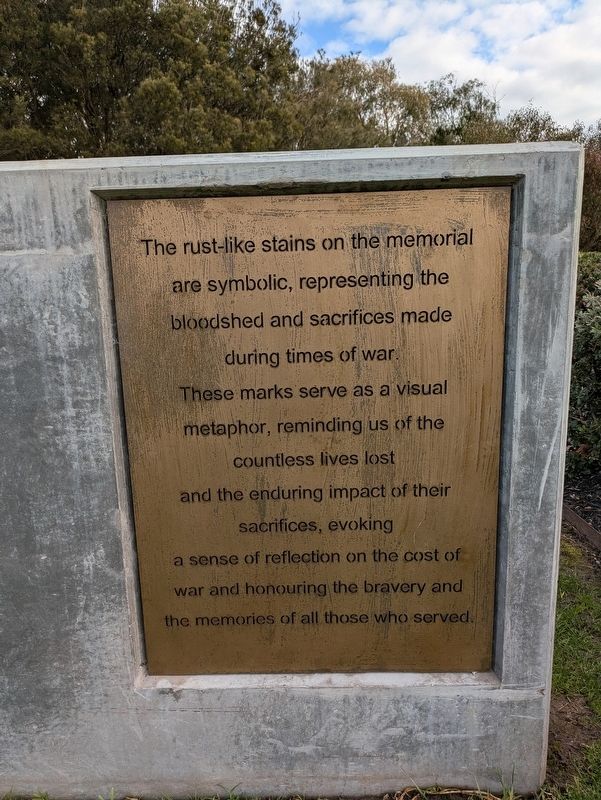 Frankston War Memorial - Rust Stains Marker image. Click for full size.