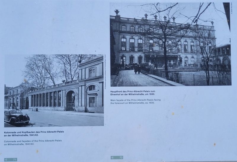 Prinz-Albrecht-Palais / Prinz Albrecht Palais Marker. Click for full size. Prinz-Albrecht-Palais / Prinz Albrecht Palais Marker image. Click for full size.