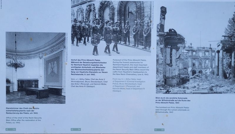 Prinz-Albrecht-Palais / Prinz Albrecht Palais Marker. Click for full size. Prinz-Albrecht-Palais / Prinz Albrecht Palais Marker image. Click for full size.