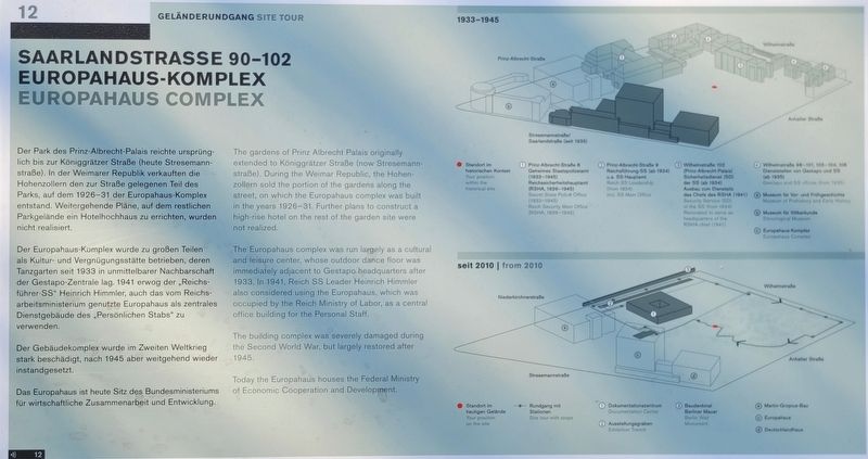 Europahaus-Komplex / Europahaus Complex Marker. Click for full size. Europahaus-Komplex / Europahaus Complex Marker image. Click for full size.