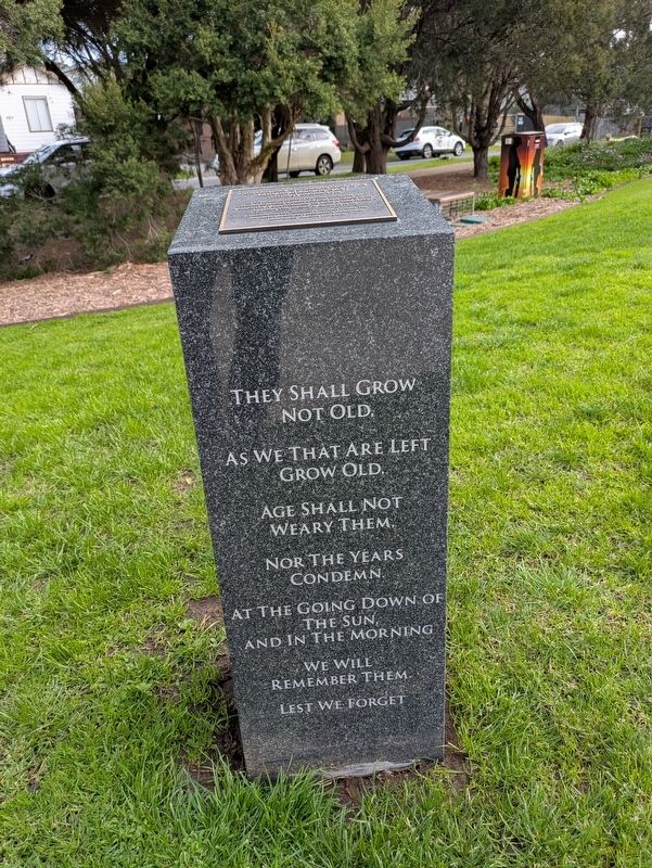 Centenary of Armistice Day - Front of Marker. Click for full size. Centenary of Armistice Day - Front of Marker image. Click for full size.