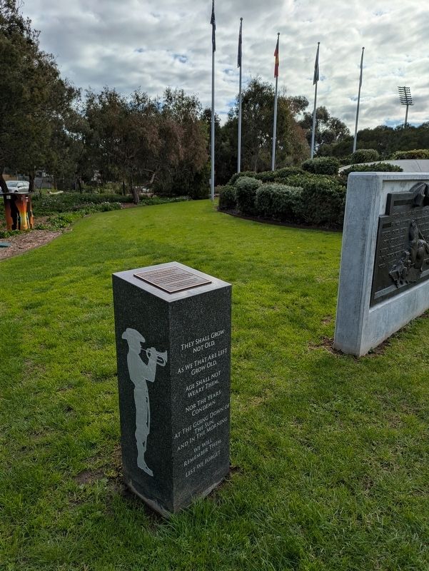 Centenary of Armistice Day Marker at the War Memorial. Click for full size. Centenary of Armistice Day Marker at the War Memorial image. Click for full size.