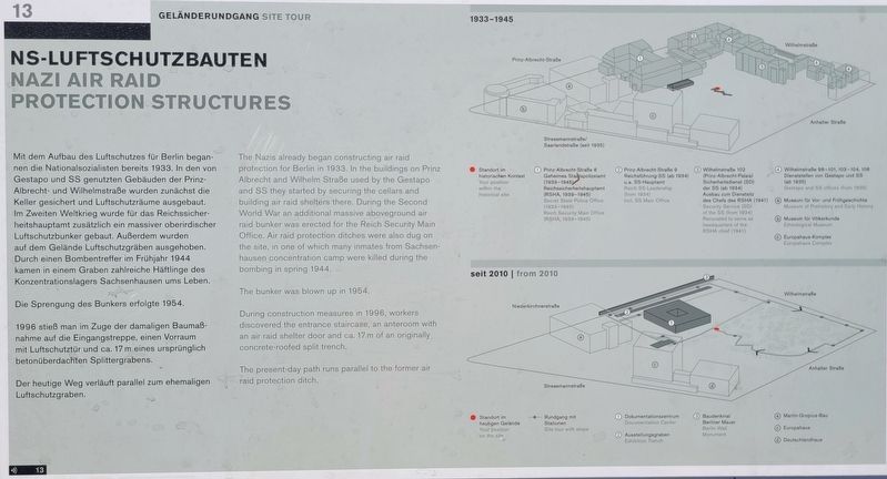 NS-Luftschutzbauten / Nazi Air Raid Protection Structures Marker. Click for full size. NS-Luftschutzbauten / Nazi Air Raid Protection Structures Marker image. Click for full size.